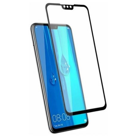 Полноэкранное защитное стекло для телефона Huawei Y8S / Стекло на Хуавей Хонор У8С / Стекло на весь экран / Full Glue от 3D до 21D (черный)