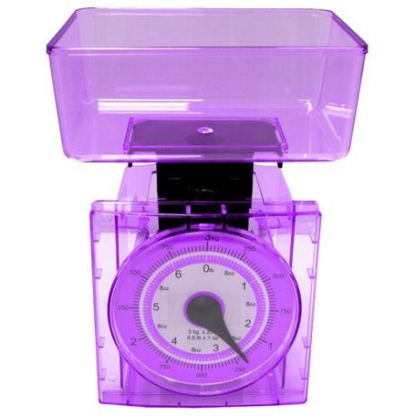 Весы кухонные, 14х20 см (цвет: фиолетовый)