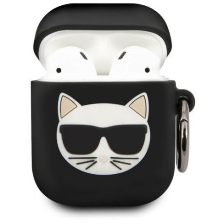 Чехол Lagerfeld для Airpods Choupette silicone case with ring black
