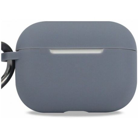 Защитный чехол для Apple AirPods Pro с карабином / Силиконовый чехол на Аирподс Про / Тонкий чехол для беспроводных Bluetooth блютуз наушников (Lavender)