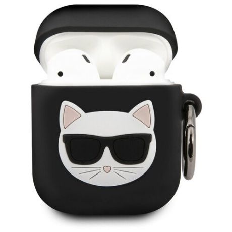 Чехол Lagerfeld для Airpods Choupette Silicone case with ring Black