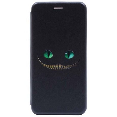 Чехол-книжка Book Art Jack для Apple iPhone 12 / 12 Pro с принтом "Cheshire Cat" черный