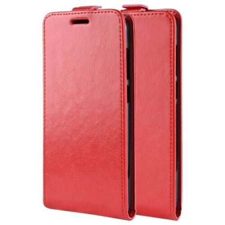 Вертикальный чехол-книжка для Iphone 12 Mini с отделениями для карт и магнитной защелкой красный
