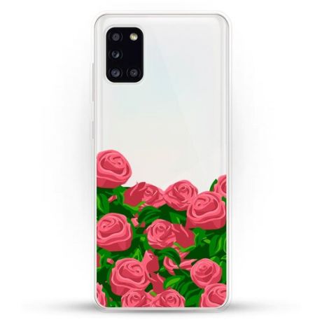 Силиконовый чехол Розы на Samsung Galaxy A31