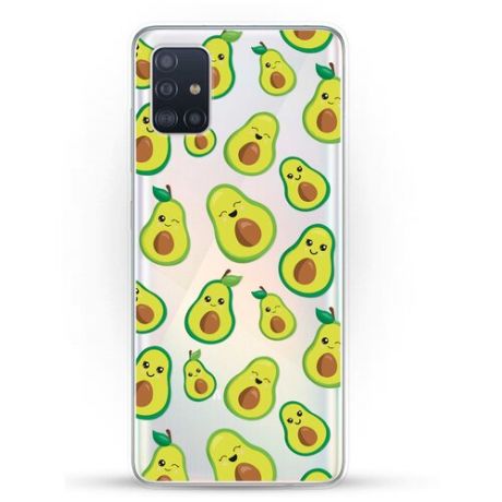 Силиконовый чехол Много авокадо на Samsung Galaxy A51