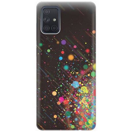 Ультратонкий силиконовый чехол-накладка для Samsung Galaxy A71 с принтом "Яркое настроение"