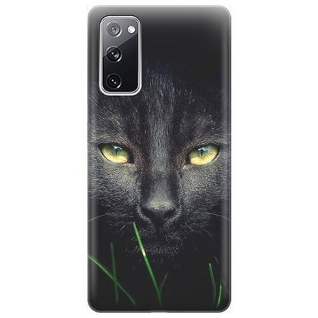 Ультратонкий силиконовый чехол-накладка для Samsung Galaxy S20 FE с принтом "Кошка в темноте"