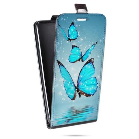Дизайнерский вертикальный чехол-книжка для Samsung Galaxy A30s Бабочки