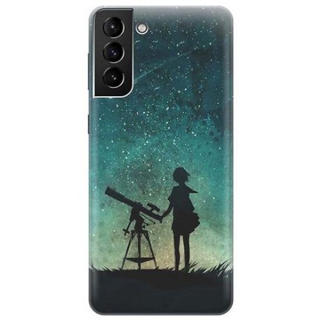 Ультратонкий силиконовый чехол-накладка для Samsung Galaxy S21 Plus с принтом "Загадай желание"