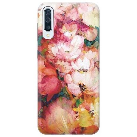 Ультратонкий силиконовый чехол-накладка для Samsung Galaxy A50 / A50s / A30s с принтом "Яркие цветы"