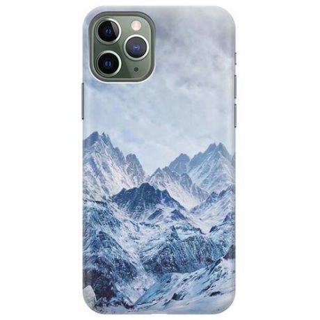 Ультратонкий силиконовый чехол-накладка для Apple iPhone 11 Pro с принтом "Снежные горы"