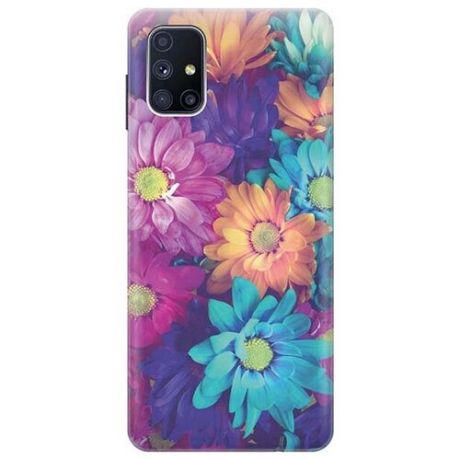 Ультратонкий силиконовый чехол-накладка для Samsung Galaxy M51 с принтом "Много цветов"