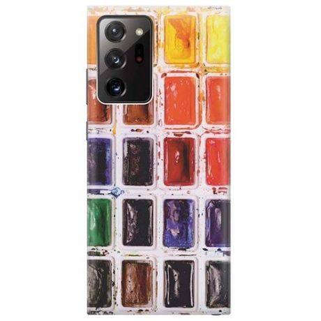 Ультратонкий силиконовый чехол-накладка для Samsung Galaxy Note 20 Ultra с принтом "Палитра красок"