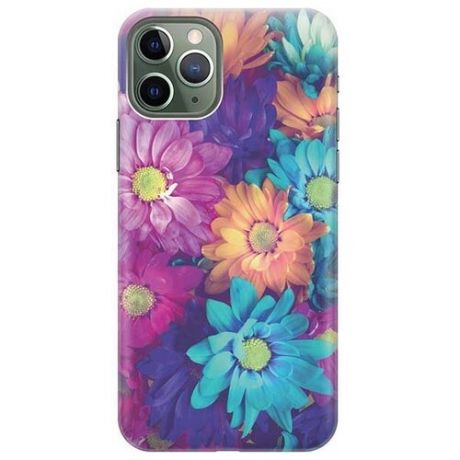 Ультратонкий силиконовый чехол-накладка для Apple iPhone 11 Pro с принтом "Много цветов"
