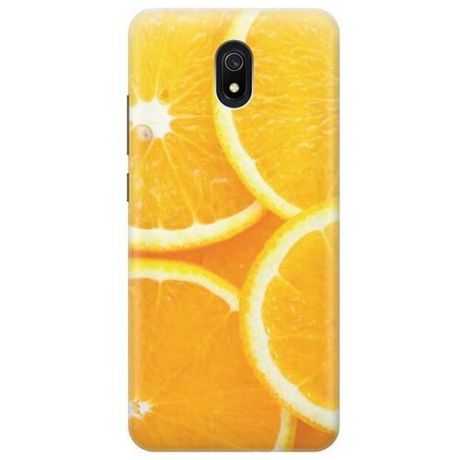 Ультратонкий силиконовый чехол-накладка для Xiaomi Redmi 8A с принтом "Апельсины"