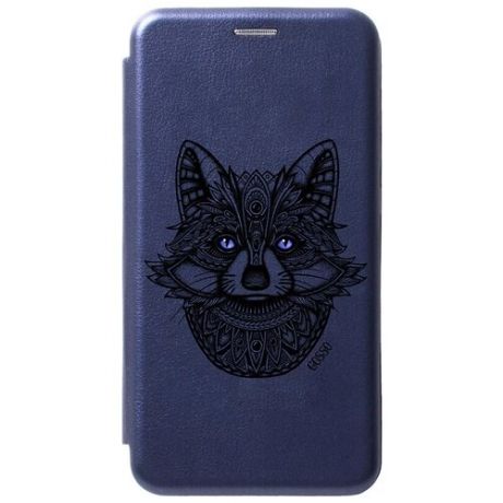 Чехол-книжка Book Art Jack для Samsung Galaxy S10 с принтом "Grand Raccoon" синий