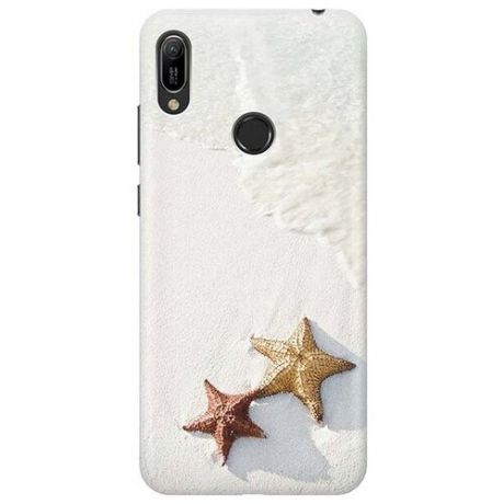 Ультратонкий силиконовый чехол-накладка для Huawei Y6 (2019) / Honor 8A с принтом "Две морские звезды"