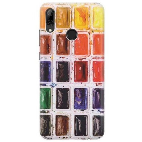 Ультратонкий силиконовый чехол-накладка для Huawei P Smart (2019) / Honor 10 Lite с принтом "Палитра красок"