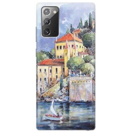 Ультратонкий силиконовый чехол-накладка для Samsung Galaxy Note 20 с принтом "Город у моря"