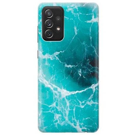 Ультратонкий силиконовый чехол-накладка для Samsung Galaxy A72 с принтом "Лазурный океан"