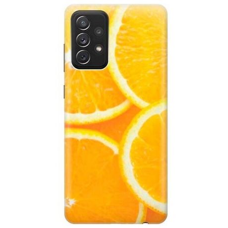 Ультратонкий силиконовый чехол-накладка для Samsung Galaxy A72 с принтом "Апельсины"
