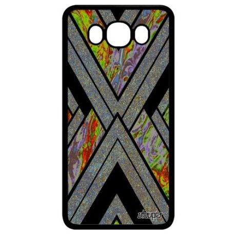 Защитный чехол для мобильного // Galaxy J7 2016 // "Икс-орнамент" Рисунок Дизайн, Utaupia, оранжевый