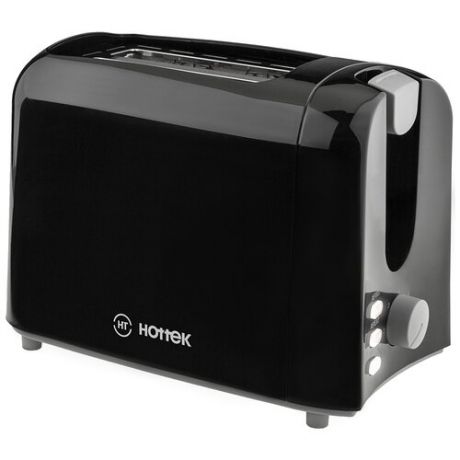 Тостер HOTTEK HT-972-050 700 вт, 2 ломтика, 7 уровней поджарки, LED индикация, ненагревающийся пластиковый корпус, черный
