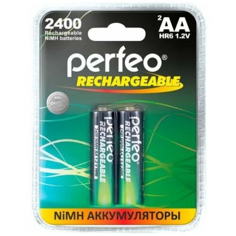 Perfeo AA2400mAh/2BL Аккумулятор Пластик