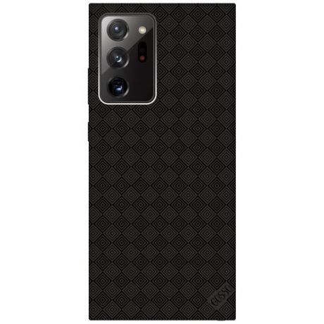 Ультратонкая защитная накладка Soft Touch для Samsung Galaxy Note 20 Ultra с принтом "Magic Squares" черная