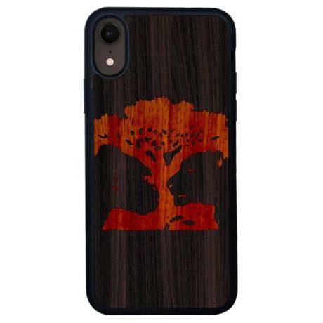 "Чехол T&C для iPhone XR, Silicone Wooden Case, Wild series, Магическое дерево (Эвкалипт - Падук)"