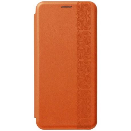 Чехол-книжка Book Art Jack для Samsung Galaxy S20 FE с 3D принтом "Charming Line" оранжевый