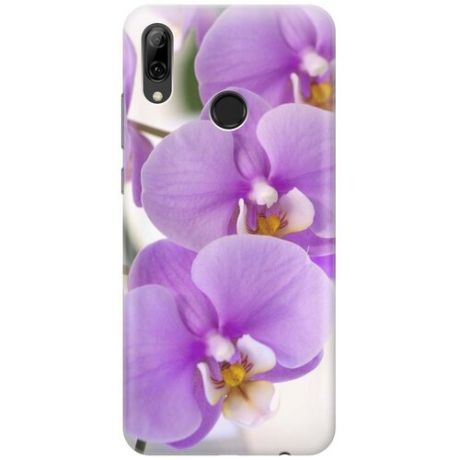Ультратонкий силиконовый чехол-накладка для Huawei P Smart (2019) / Honor 10 Lite с принтом "Сиреневые орхидеи"