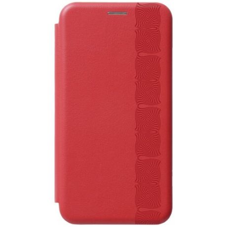 Чехол-книжка Book Art Jack для Xiaomi Redmi 9 с 3D принтом "Charming Line" красный