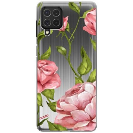 Ультратонкий силиконовый чехол-накладка для Samsung Galaxy M62 с 3D принтом "Amazing Roses"