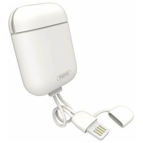 Чехол для Apple AirPods+Кабель для Apple iPhone USB - Lightning Remax RC-A6 White 0.09m
