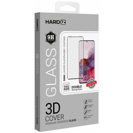 Защитное стекло HARDIZ Premium Tempered Glass for Samsung S20: 3D Cover Special Edition - Black/Черный