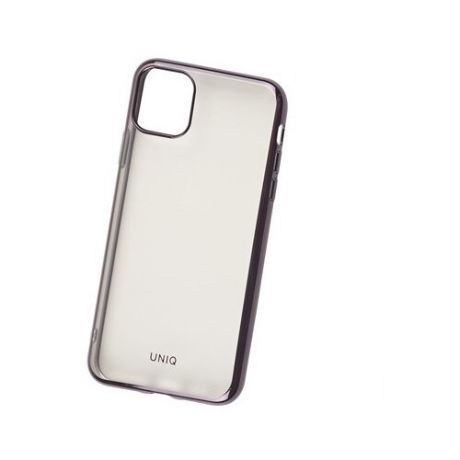 Панель силиконовая Uniq Glacier Glitz для iPhone 11 Pro Max прозрачная с черным кантом