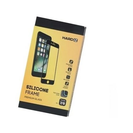 Защитное стекло Hardiz для iPhone 8/7 Silicone black frame