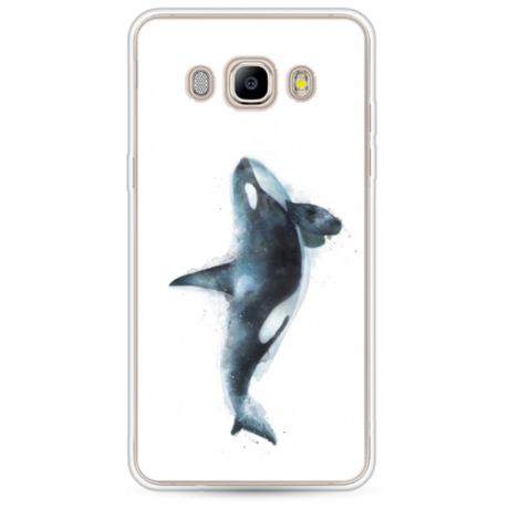Силиконовый чехол Нарисованный кит на Samsung Galaxy J7 2016 / Самсунг J7 2016