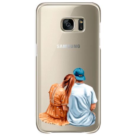 Силиконовый чехол Влюбленная парочка на Samsung Galaxy S6 edge / Самсунг S6 edge