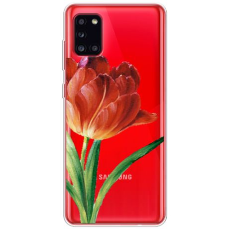 Силиконовый чехол Красный тюльпан на Samsung Galaxy A31 / Самсунг А31