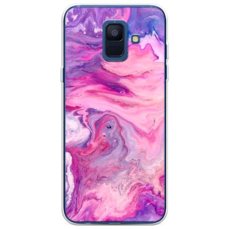 Силиконовый чехол Нежно-розовая абстракция на Samsung Galaxy A6 / Самсунг A6
