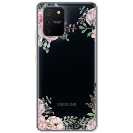 Силиконовый чехол Нежные розы акварель на Samsung Galaxy A91 / Самсунг A91
