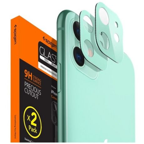 Защитное стекло для камеры SPIGEN для iPhone 11 - Full Cover Camera Lens - Зеленый - AGL00508 - 2 шт