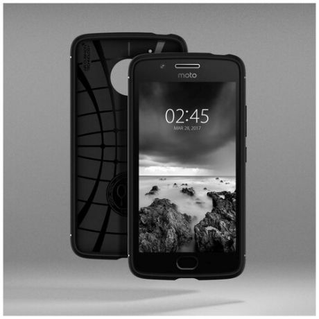 Прочный чехол SPIGEN для Moto G5 - Rugged Armor - Черный - M08CS21501