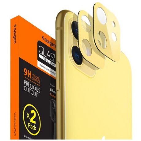 Защитное стекло для камеры SPIGEN для iPhone 11 - Full Cover Camera Lens - Желтый - AGL00509 - 2 шт