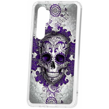 Чехол на Xiaomi Mi Note 10 Lite Kruche print Sugar Skull / Чехол для Xiaomi / чехол с рисунком / чехол с принтом / чехол для ксяоми / чехол для хаоми / бампер на сяоми / чехол накладка для ксяоми / противоударная накладка для Xiaomi Redmi Mi / защита для Redmi / защита на Mi / cиликоновый чехол для Xiaomi Redmi / пластиковый чехол на Ксиаоми / защитный чехол для хаоми / чехольчик / защита телефона / ударопрочный чехол