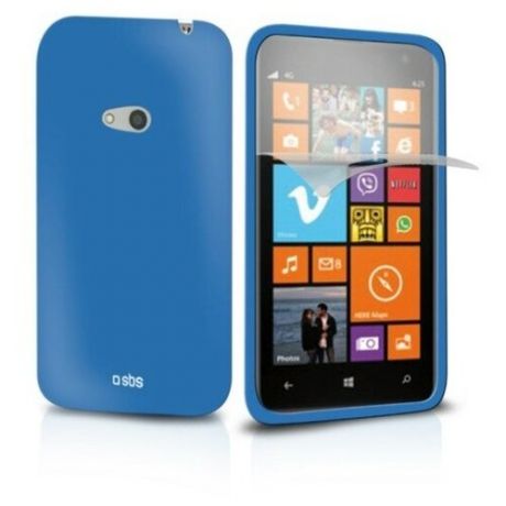 Чехол "Aero" и пленка защитная для Nokia Lumia 625 (синий)