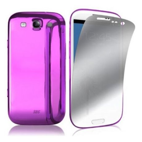 Чехол и защитная пленка для Samsung Galaxy S III, розовый