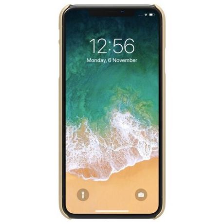 Чехол для телефона "Nillkin Super Frosted", для Apple iPhone XS Max, цвет золотистый